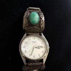 Turquoise watch band with face