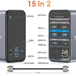 USB C Docking Station 