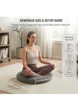 Meditation Floor Pillow / Brand New / Grey