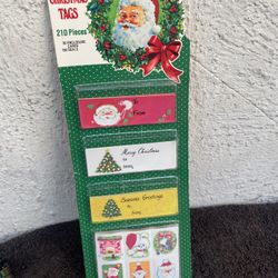 Vintage Christmas Gift Tags 1980s