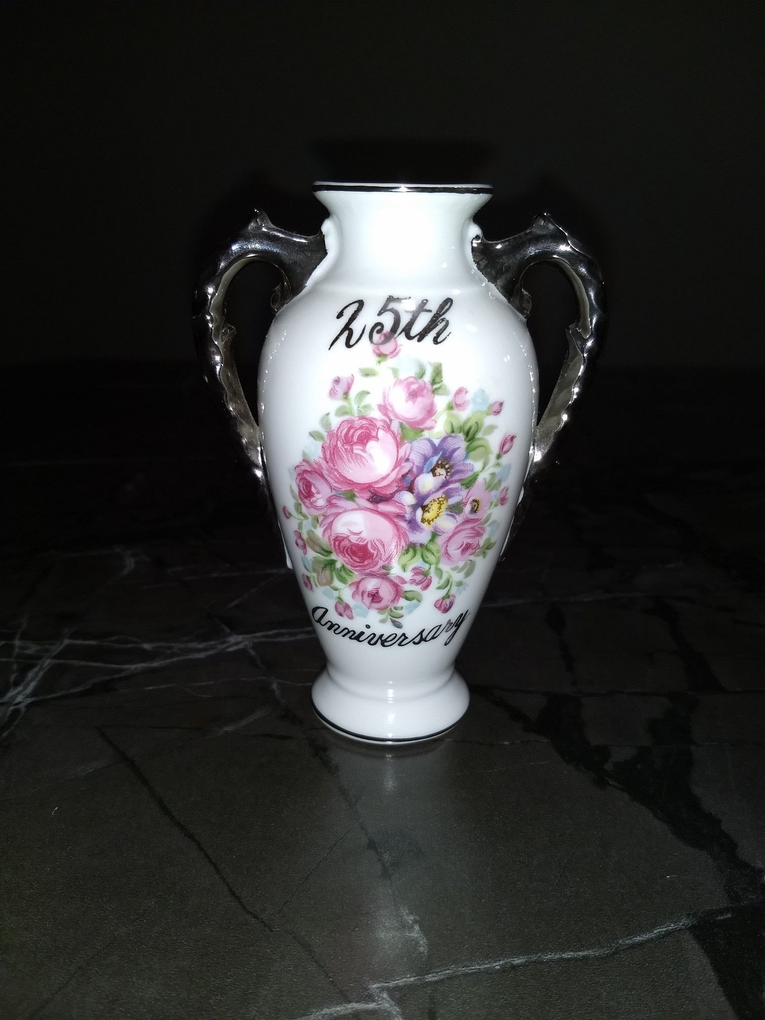 Norcrest China 25th anniversary bud vase