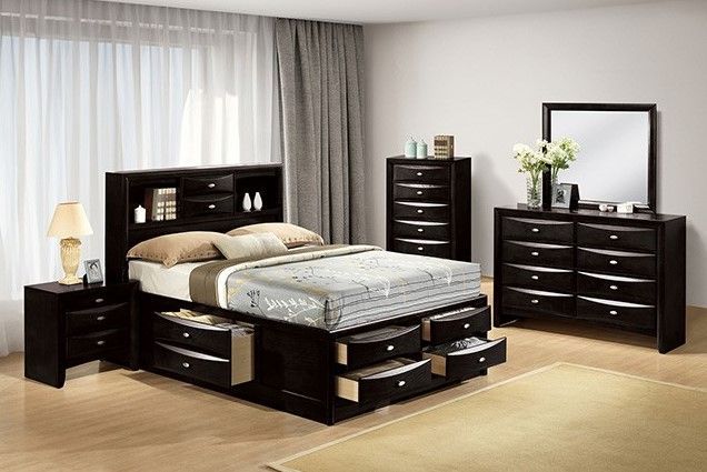 4 Piece Queen Bedroom Set - Queen bed, Nightstand, Dresser & Mirror - $1,050.00 (Queen Bed Only -$595.00)