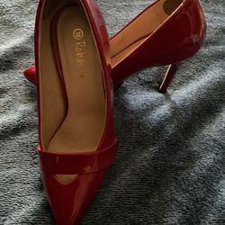 Red Patten Leather Heels