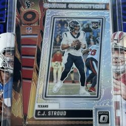 C.J. STROUD  Houston Texans 2023 Donruss Optic Rookie SILVER HOLO Chain Reaction Texans CR-CJ