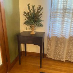 Vintage Wood Sewing Machine Cabinet Table
