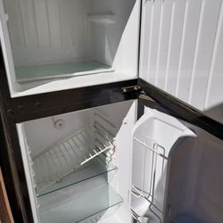 Grey CHEF MADE Two Door Mini Fridge 
