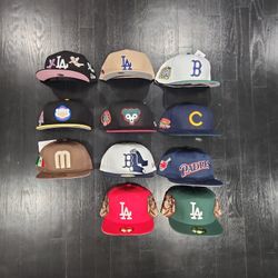 MLB SIZE 7 1/2 FITTED HATS VARIOUS STYLES AND TEAMS ONLY $15 EACH