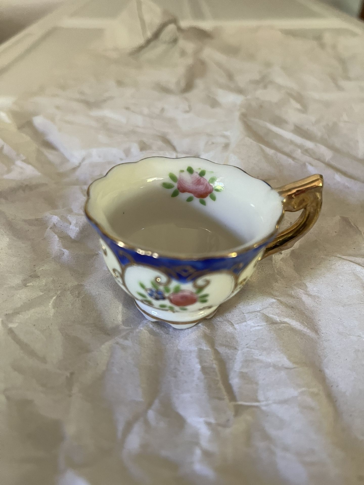 Vintage Mini Tea Cup And Saucer And Stand