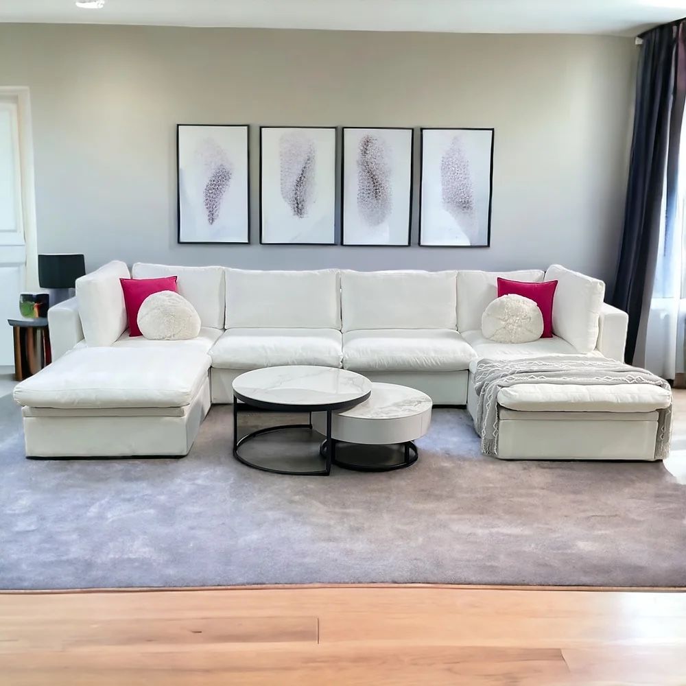 *BRAND NEW* - 6 Piece Cloud Couch Dupe Modular Sectional (FREE Local Delivery)