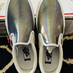 Vans Slip On Pro (iridescent) Silver True White Men’s Shoe