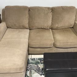 Beige Sofa w/ Chase that can go L or R side 