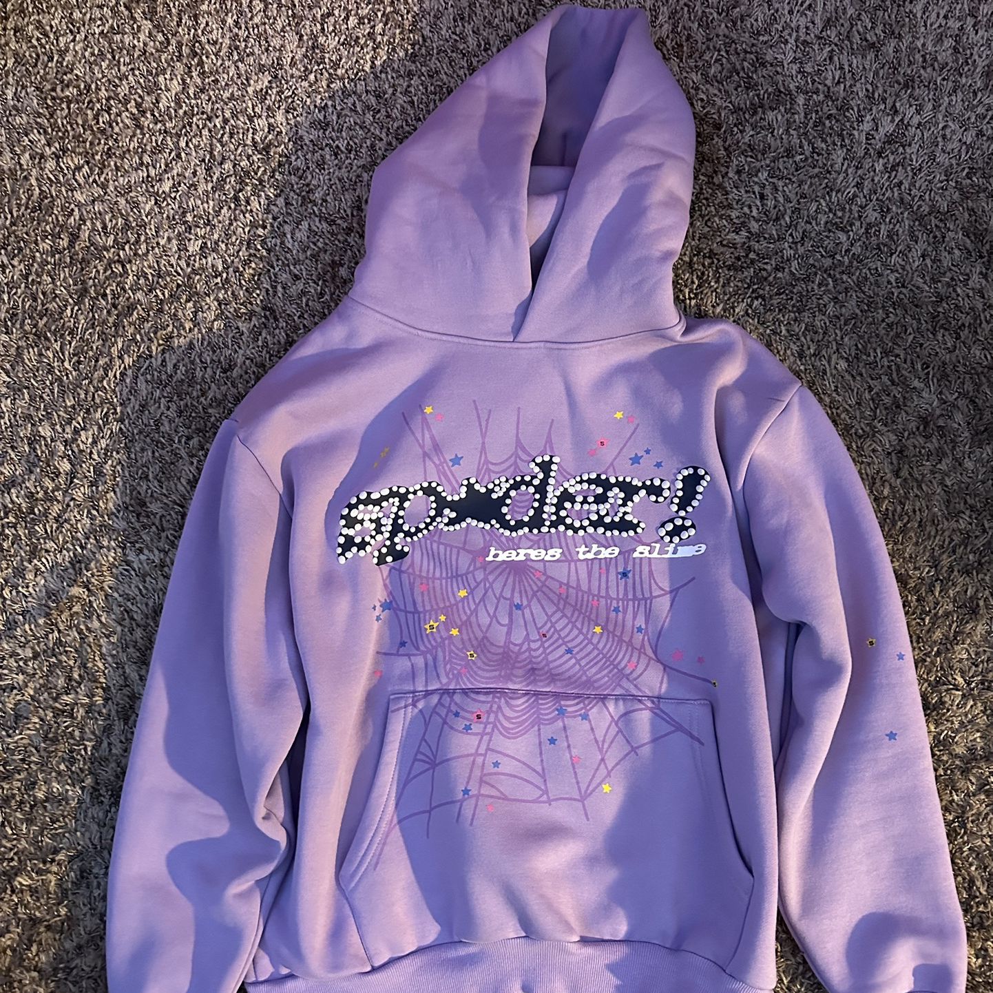 Sp5der Açaí hoodie “Purple” colorway