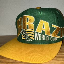 Vintage Brazil World Cup USA Apex Hat 1994