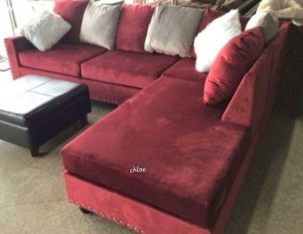 
\ASK DISCOUNT COUPON] sofa Couch Loveseat Living room set sleeper recliner daybed futon 🛎ci Red Reversible Sectional 