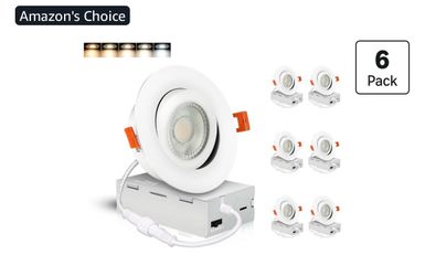 🚨 LAST SET! 6-Pack CLOUDY BAY 4” Adjustable LED Recessed Lights – $55 🔥