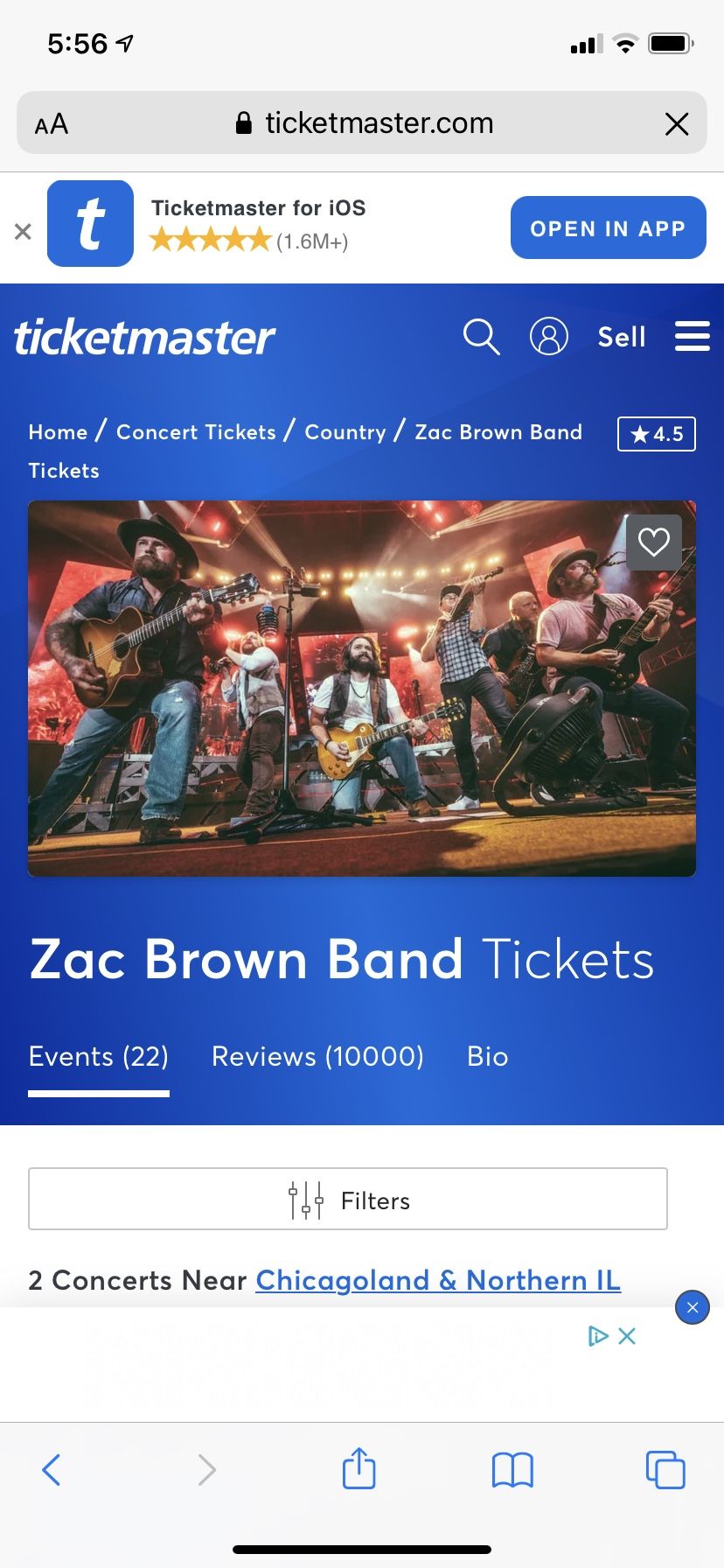 Two Tix To Zac Brown Band On Aug 28 Hollywood Casino Amphitheatre