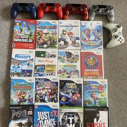 Ps4 Controller ,Ps2 , Nintendo Wii Games