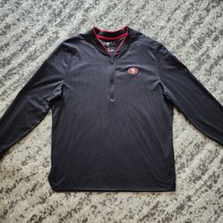 San Francisco 49ers Nike On-Field Coach 1/4 Zip Pullover, Men's Size XL, GUC  - Black/Red