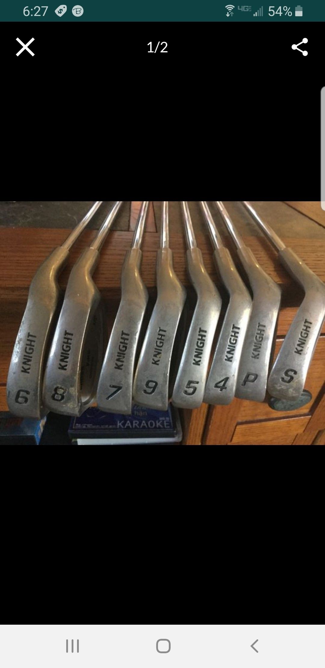 8 Knight Golf Clubs: S, P, 4, 5, 6, 7, 8, & 9