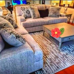 Brand New/ Living Room Set Sofa Loveseat/ Light Color 