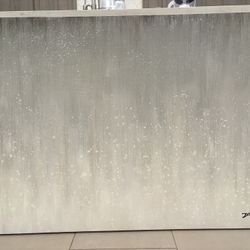 Silver Glitter and Ombré XL Canvas Wall Art 