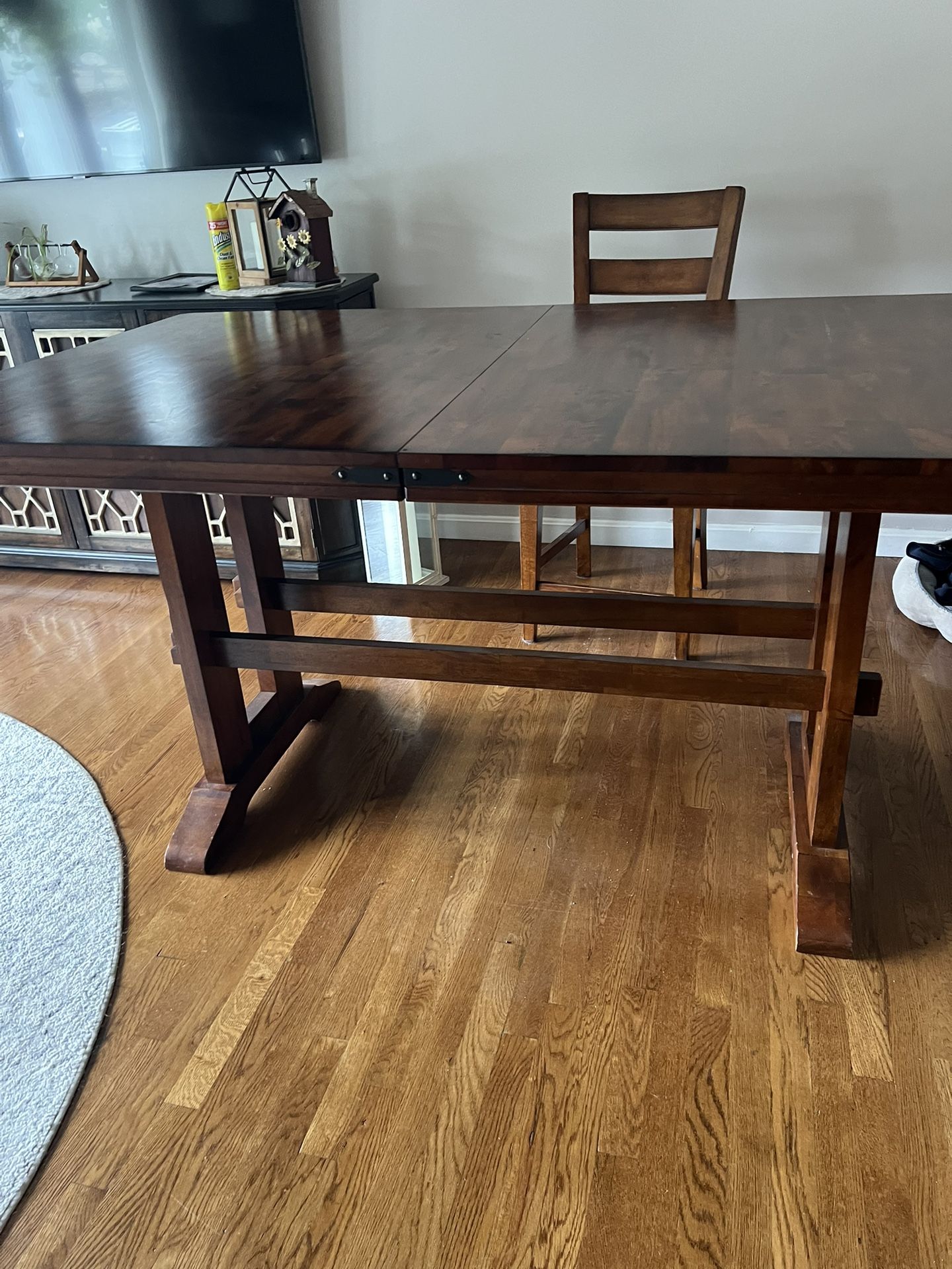 Pub Height Dining Room Table With 2 Leafs