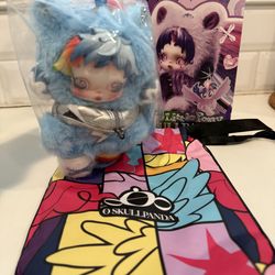 My Little Pony SkullPanda plush doll pendant Rainbow Dash