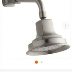 Kohler Margaux 1-Spray 5.94 in. Single Wall Mount Fixed Shower Head in Brushed Nickel