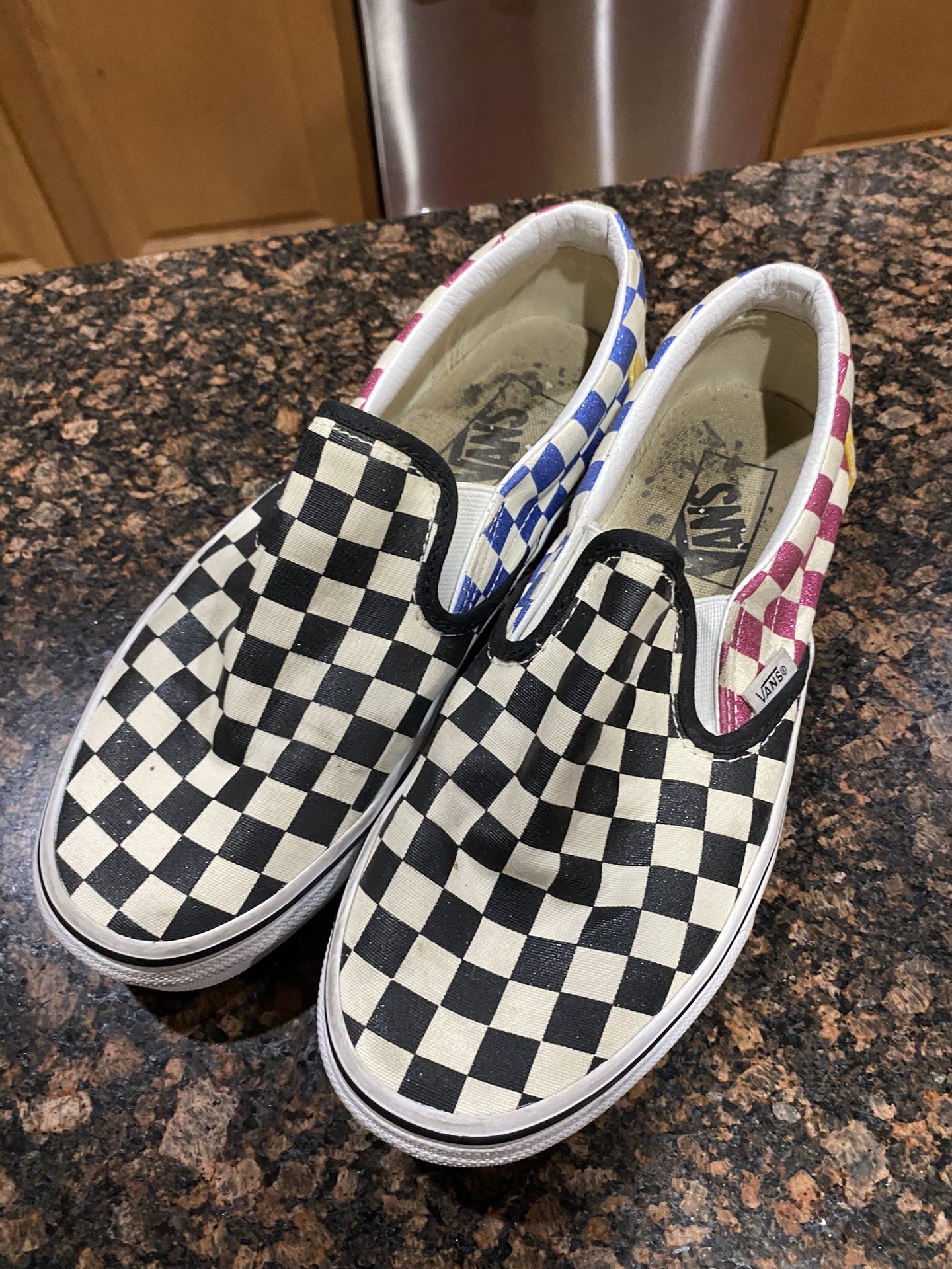Vans Slip On Glitter Random Color Checkerboard
