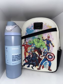 Marvel Loungefly Backpack With Blue Owala (24oz)