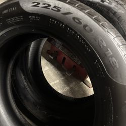 225/60/18 Pirelli Pair 100$ Installed And Balanced 