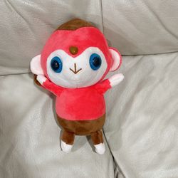 Red & Brown Plush Monkey Plushie