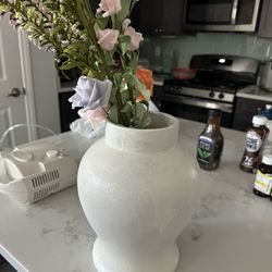 White Flower Vase 