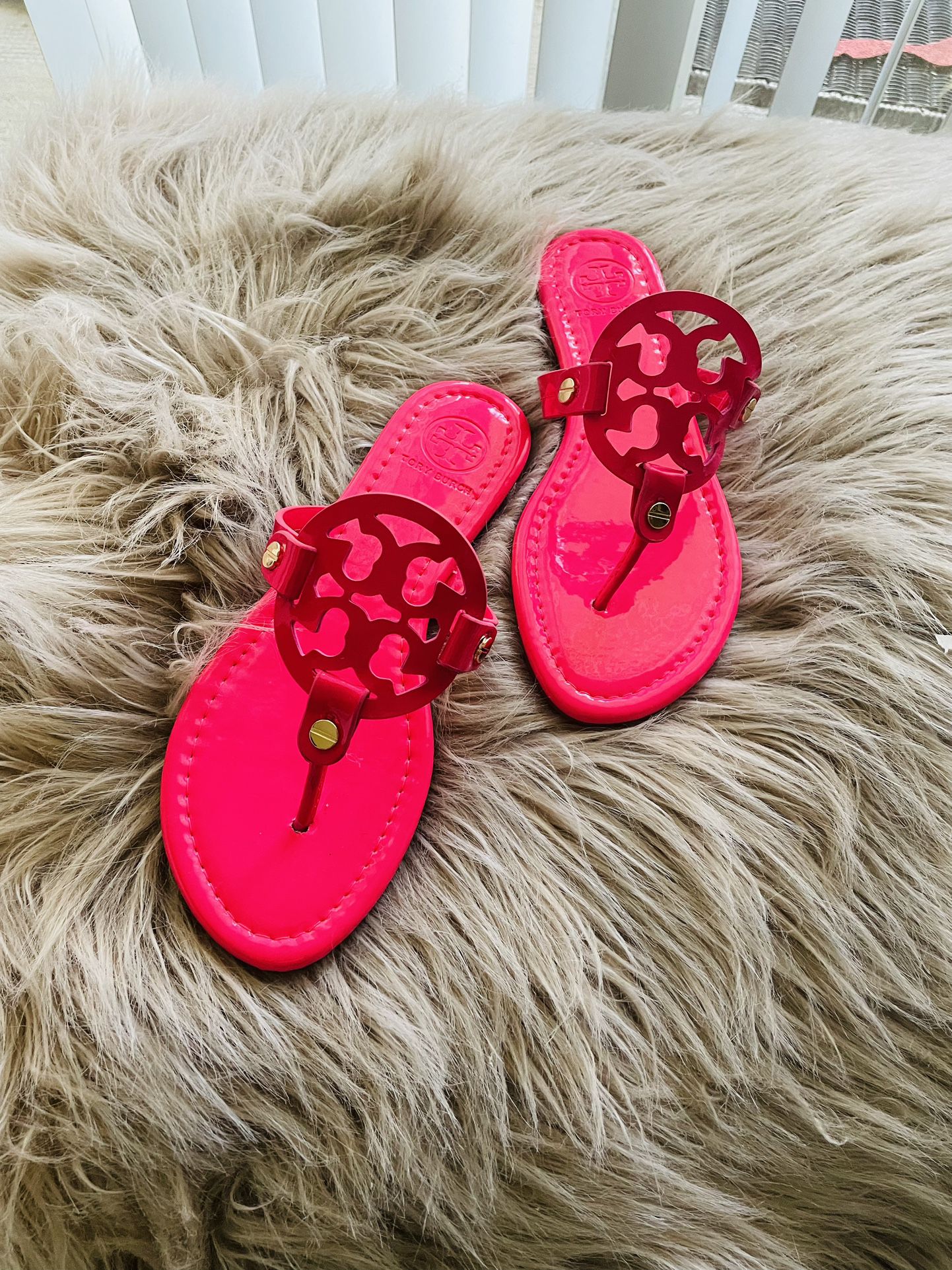 Tory Burch, Shoes, Tory Burch Miller Neon Pink Sandals