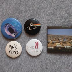 Pink Floyd metal lapel pins 1980s