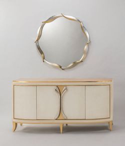 New arrival!!  Bone & Gold Console Cabinet By ART MAx