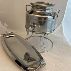 3 Qt. Coffee or Tea Urn Stainless Steel & Tray