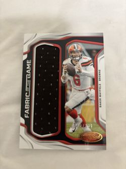 2019 Panini Certified Fabric Of The Game Baker Mayfield/299