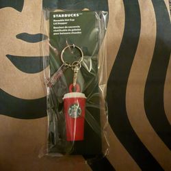 Starbucks Holiday 2025 Hot Cup Lid Stopper Keychain 