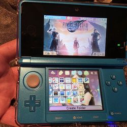 Nintendo 3DS Aqua Blue Custom Mob--ded Video Game Console 