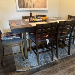 Wood Polished Dining Table for 6  $400 OBO