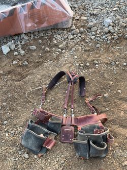 Used occidental top leather tool belt