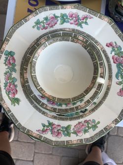 Vintage Mayott Son And Co Plate And Tea Set