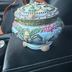 Rare Vintage Disney The Little Mermaid Ariel Musical Jewelry Box 1998 "Part of Your World" – Spinning Figure