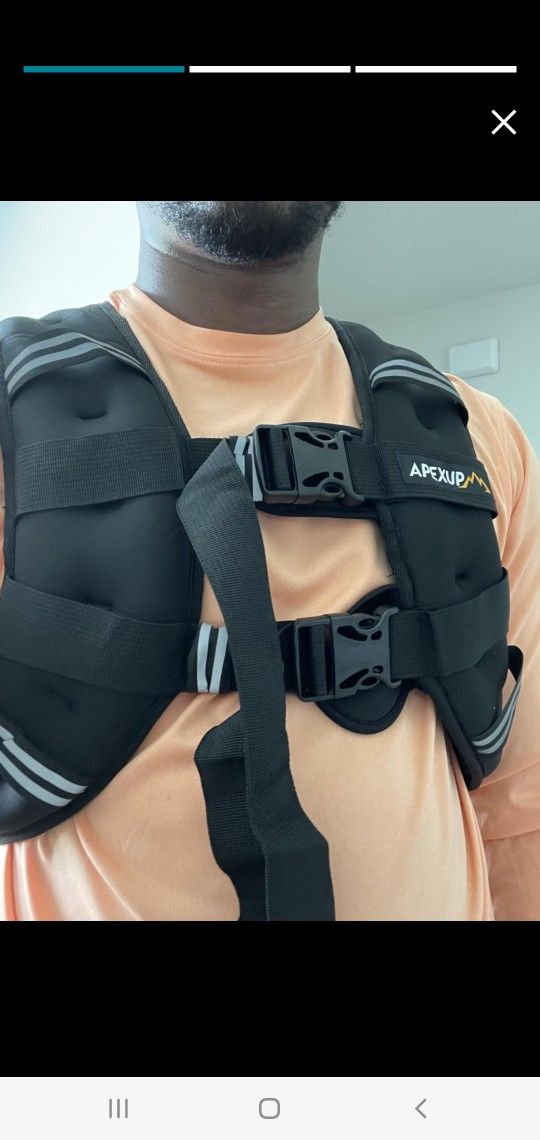 BRAND NEW..APEXUP Weighted Vest 20lbs/ Weights and Reflective Stripe, Weight Vest Men Women for Workout, Strength