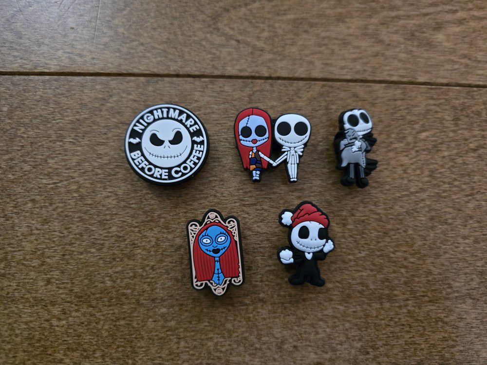 Lot Of 5 Nightmare Before Christmas Shoe Charms 