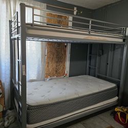 Grey Metal Bunk Beds