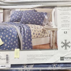 Whole Home Queen Size Flannel Sheet Set