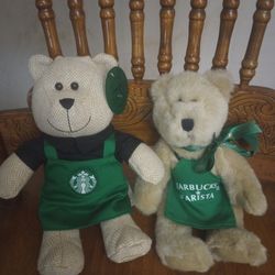 $20 For Both 2 Starbucks Teddy Bears Good Condition 