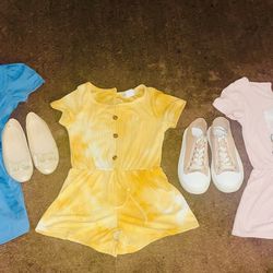 Great Bundle Deal! Girls Size 7-8 Clothes And Shoes Size 13 & 1